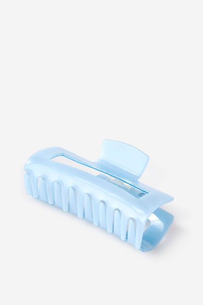 Extra Large Amber Hair Claw, POWDER BLUE