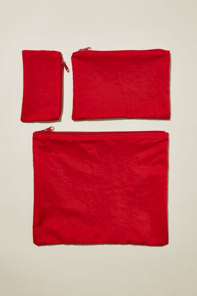 Travel Pouch Set, RED