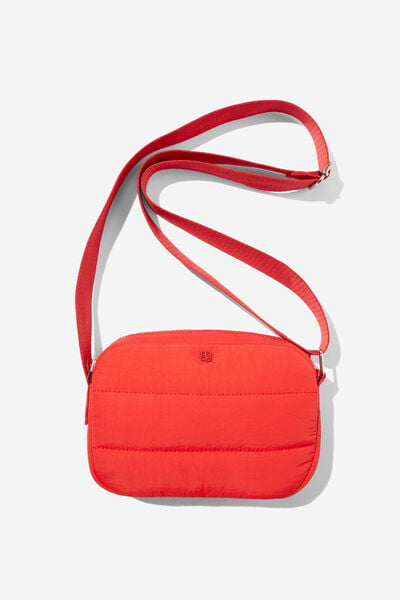 Rylie Cross Body Bag, RED QUILTED