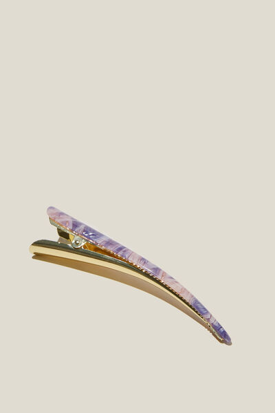 Ally Hair Claw Clip, PINK & PURPLE MARBLE