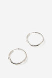 Select Colour: SILVER IRREGULAR THIN HOOP