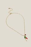 Pendant Necklace, GOLD PLATED GLASS CHILLI - alternate image 1