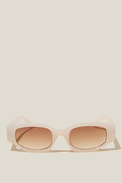 Sophie Angular Sunglasses, IVORY