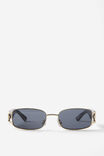 Harriet Metal Sunglasses, GOLD/BLACK - example image 1