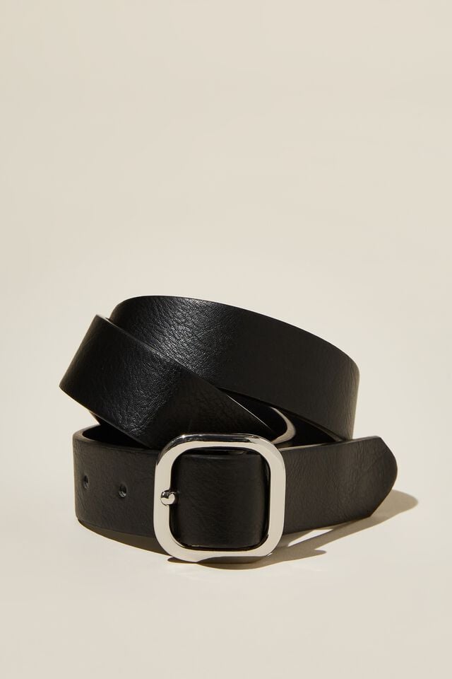 Cinto - Slim Dad Belt, BLACK/SILVER