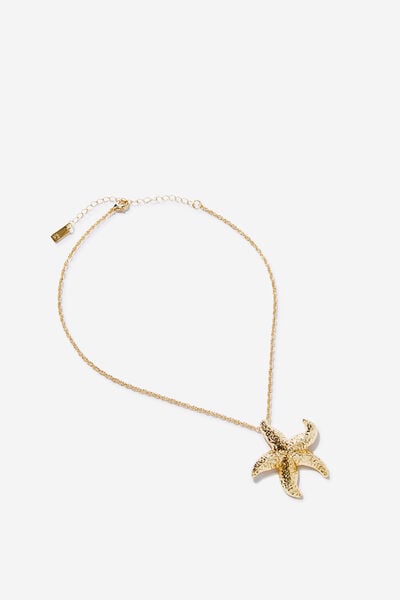 Colar - Pendant Necklace, UP STARFISH GOLD