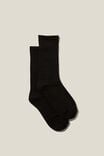 Club House Crew Sock, SOLID BLACK - alternate image 1