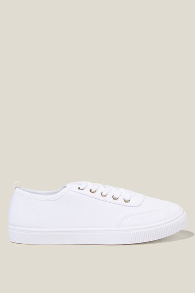 Cara Lace Up Sneaker, WHITE