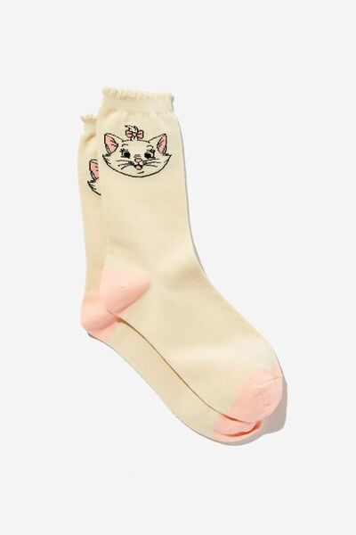 License Flat Crew Sock, LCN DIS ARISTOCATS PEARL