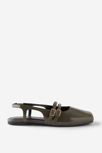 Ziggy Slingback Ballet, OLIVE BOX