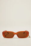 Óculos de Sol - Abby Rectangle Sunglasses, AMBER - vista alternativa 1