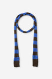 Luxe Skinny Scarf, SOVEREIGN BLUE/DARK OAK STRIPE - example image 1