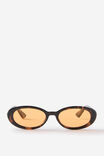 Ophelia Oval Sunglasses, DEEP TORT/YELLOW - example image 1