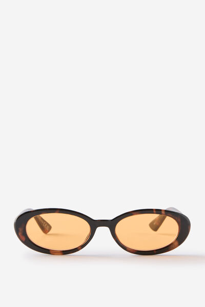 Ophelia Oval Sunglasses, DEEP TORT/YELLOW