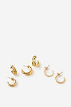 Select Color: GOLD RIBBED SMOOTH HOOPS