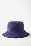 Reversible Bianca Bucket Hat, NAVY BRODERIE ANGLESE - alternate image 1