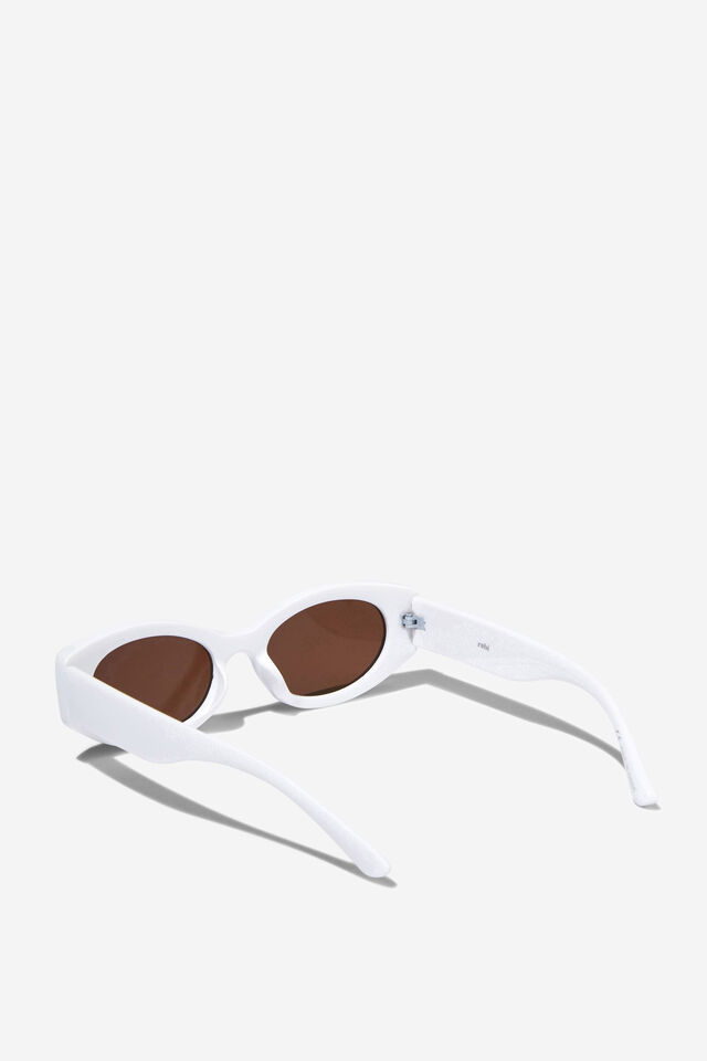 Ruby Round Sunglasses, WHITE
