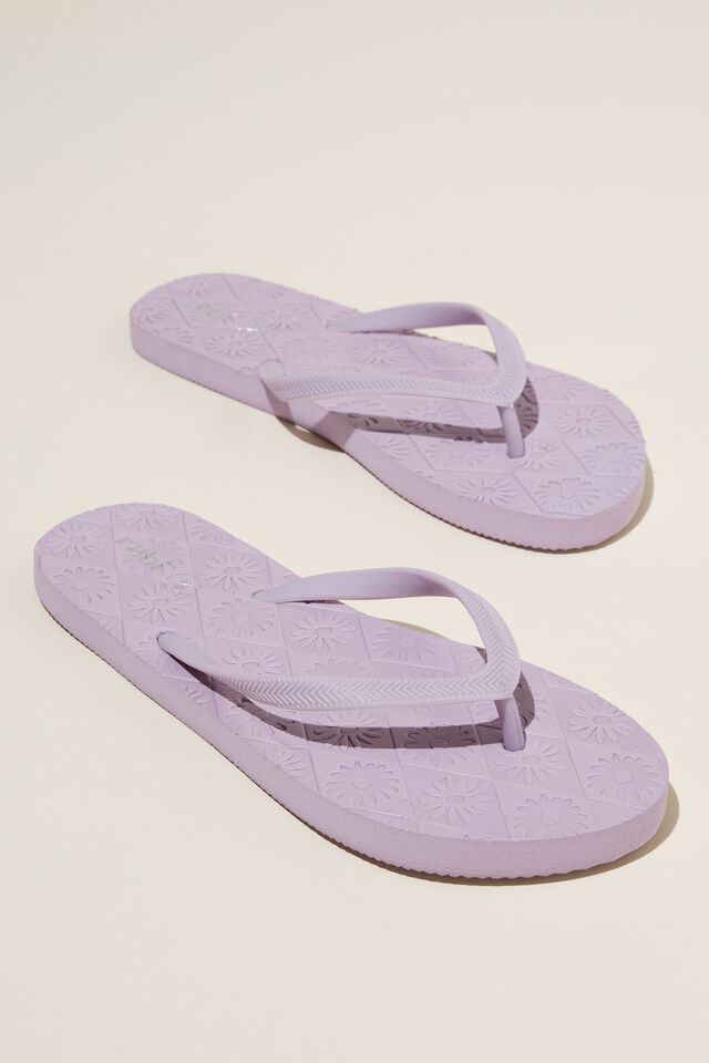 The Rubi Flip Flop, DEMI DAISY LILAC EMBOSSED