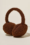 The Holiday Ear Muffs, CHOCOLATE - alternate image 1