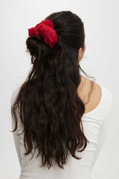 Stella Scrunchie, RED ORGANZA