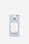 Waterproof 2Pk Mid Earring, GOLD THREADER T BAR DIA HUGGIE - example image 1