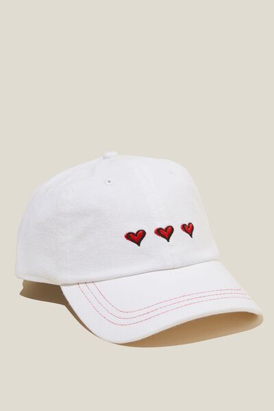Classic Dad Cap, ALWAYS CLOSE TO THE HEART/WHITE