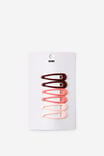 Hair Clips, BURGUNDY/PINK/PALE PINK SNAP - example image 2