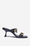 Alice Double Buckle Mule, BLACK/GOLD SMOOTH - alternate image 1