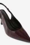 Amber Pointed Slingback, BURGUNDY GLOSS - alternate image 2