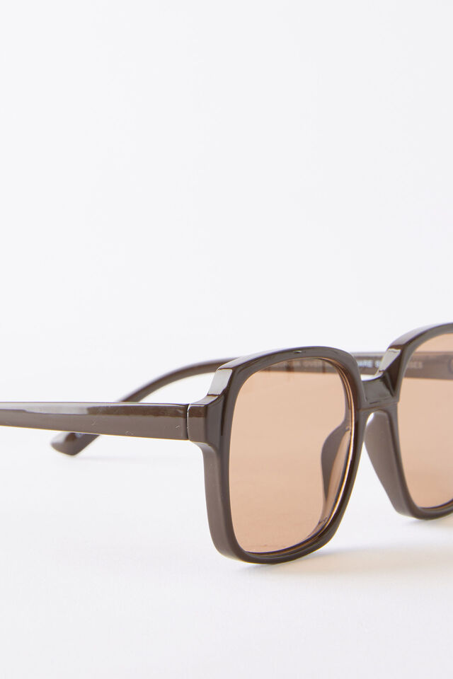 Georgia Oversized Square Sunglasses, RICH MOCHA