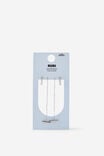 Select Color: SILVER THREADER T BAR DIA HUGGIE