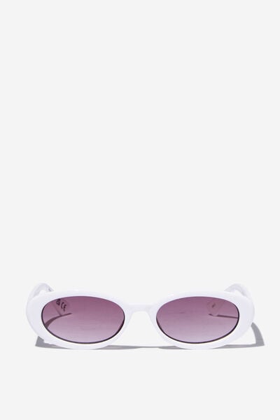 Óculos de Sol - Ophelia Oval Sunglasses, ECRU