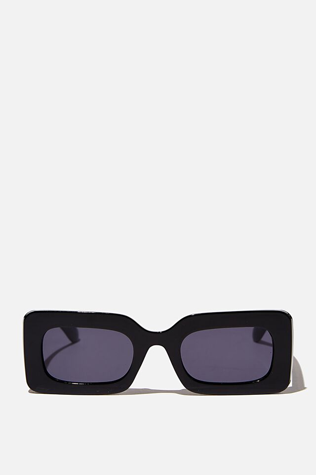 Gigi Square Sunglasses, BLACK
