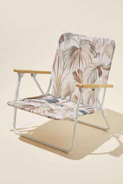 Arlie Canvas Beach Chair, NATURAL PALMS