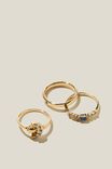 Multipack Rings Fine, GOLD PLATED SAPPHIRE DIA - alternate image 1