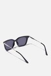 Cindy Square Sunglasses, BLACK/SILVER - alternate image 3