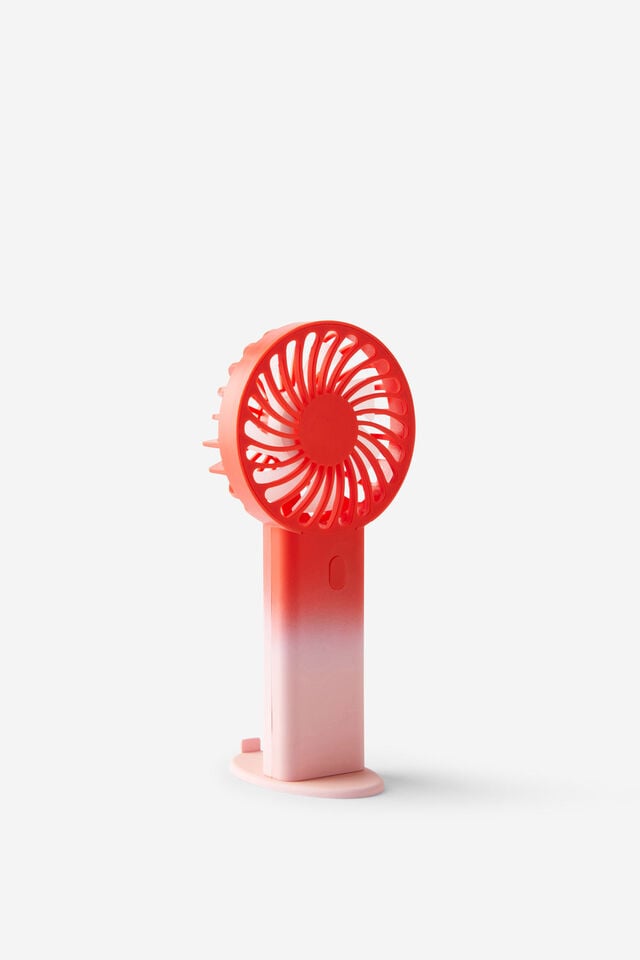 Mini Portable Fan, PINK/RED