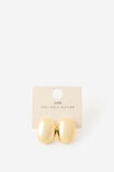 Mid Charm Earring, GOLD PLATED PEBBLE - example image 2