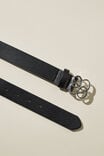 Co Buckle Belt, BLACK PEBBLE/SILVER - alternate image 2