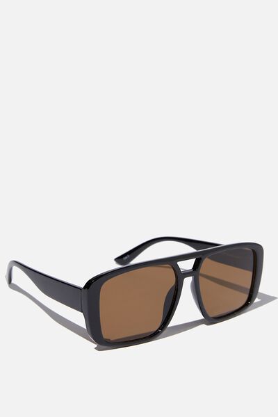 Bella Aviator Sunglasses, BLACK/BROWN
