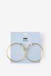 Waterproof Large Hoop Earring, GOLD FINE - example image 2