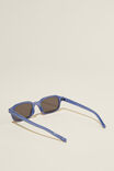 Ollie Square Sunglasses, AZURE BLUE - alternate image 3