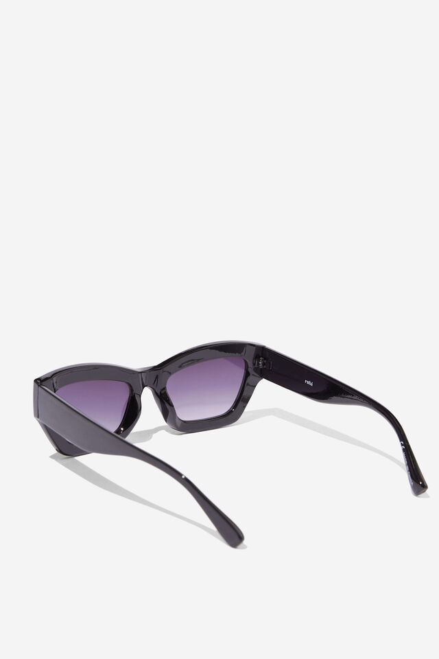 Ciara Cat Eye Sunglasses, BLACK