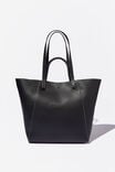Pia Shopper Tote Bag, BLACK PU - alternate image 1