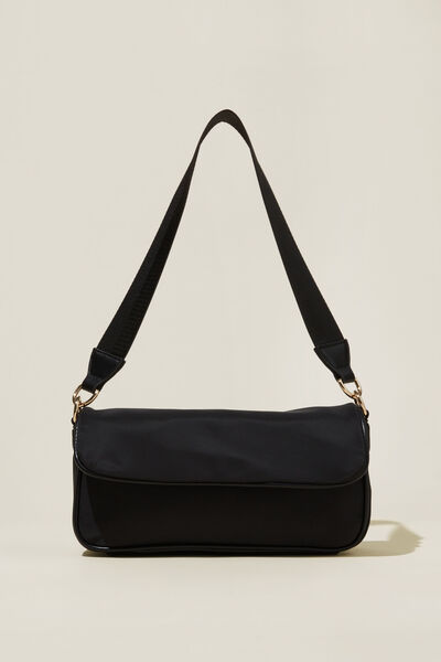 Mia Shoulder Bag, BLACK