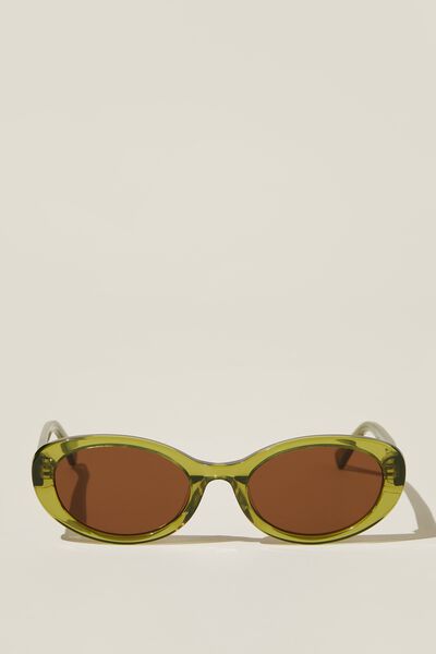 Carter Oval Sunglasses, SWEET GREEN