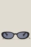 Ophelia Oval Sunglasses, BLACK - alternate image 1