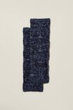 The Holiday Arm Warmers, NAVY MARLE - alternate image 1
