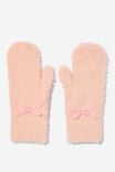 Fluffy Yarn Mittens, SOFT PINK - alternate image 1