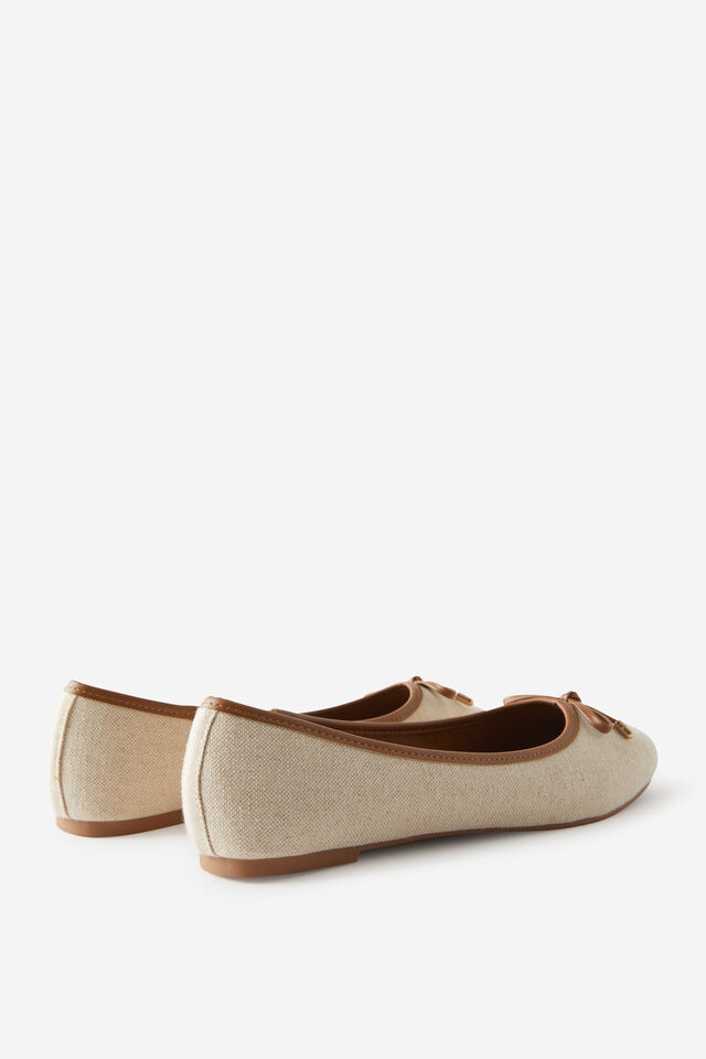 Emma Bow Ballerina, CANVAS/TAN